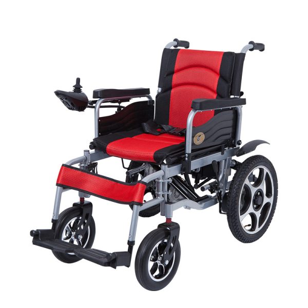 Steel Electric Wheelchair YSE123 Portable Steel Electric Wheelchair YSE123|Quick 3-Step Folding, Secure Braking System