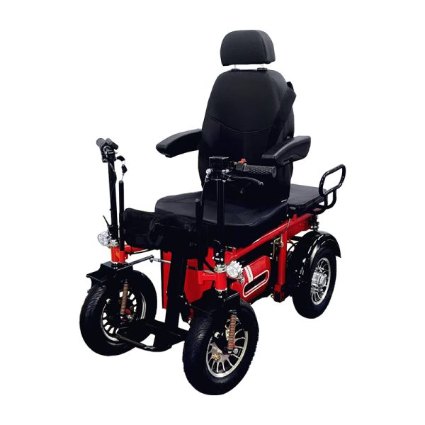 Off-road electric standing and lying wheelchair YSE302 | Multifunctional wheelchair with four-wheel drive and shock absorption design