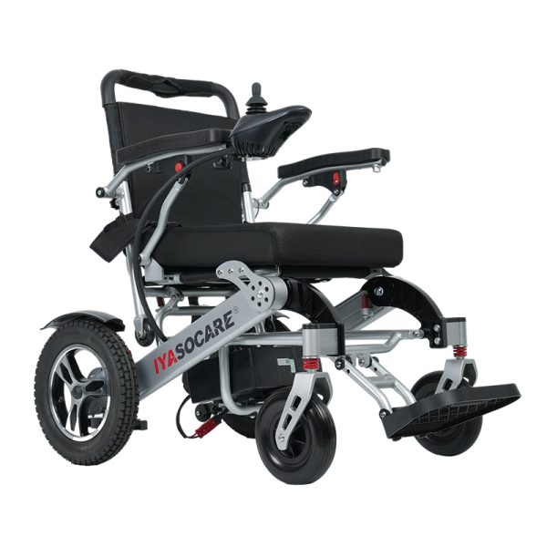 02 Portable Folding Electric Wheelchair YSE130M|Lightweight Aluminum Frame, Remote Control, Auto Brake