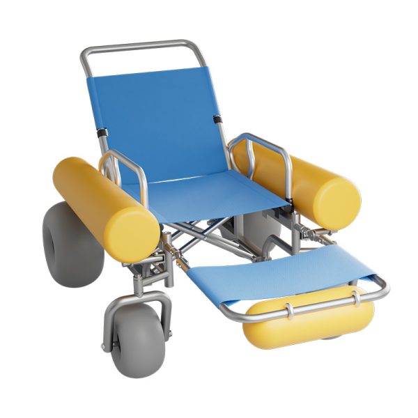 05 Stainless steel folding floating beach wheelchair YSB02