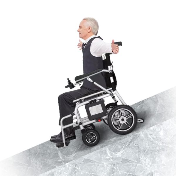 Lightweight Folding Electric Wheelchair YSE124|14kg Ultralight Aluminum Frame, Dual-Mode Manual/Electric