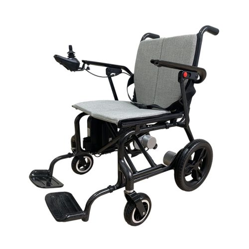 Lightweight electric wheelchair YSE139|Carbon fiber folding frame, flip-up armrest design