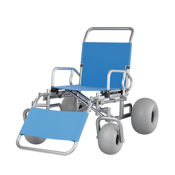 beach wheelchair YSB02 Stainless steel folding floating beach wheelchair YSB02