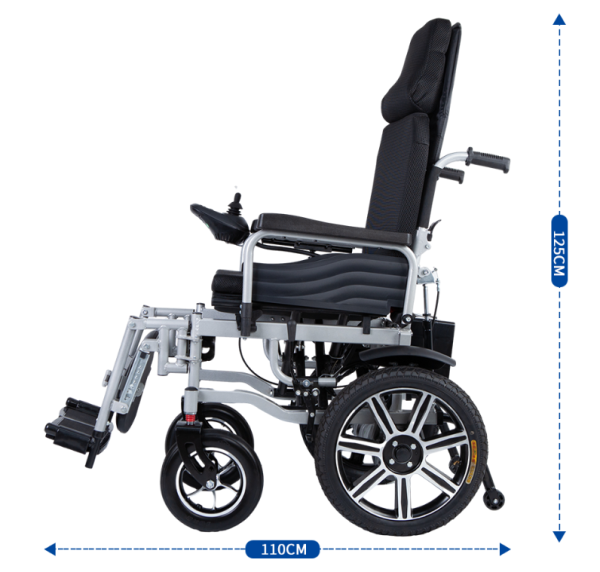 16898196604828 High-back foldable electric wheelchair YSE109 | Portable and durable, comfortable travel