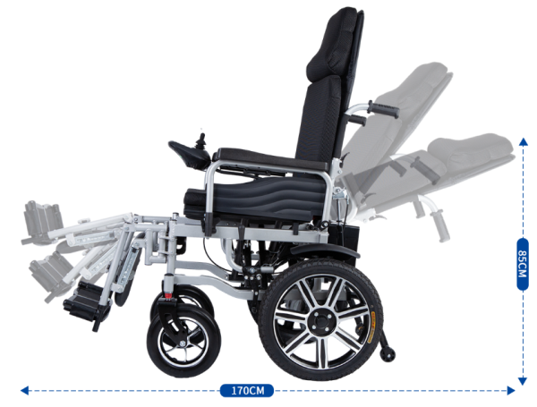 16898196989743 High-back foldable electric wheelchair YSE109 | Portable and durable, comfortable travel