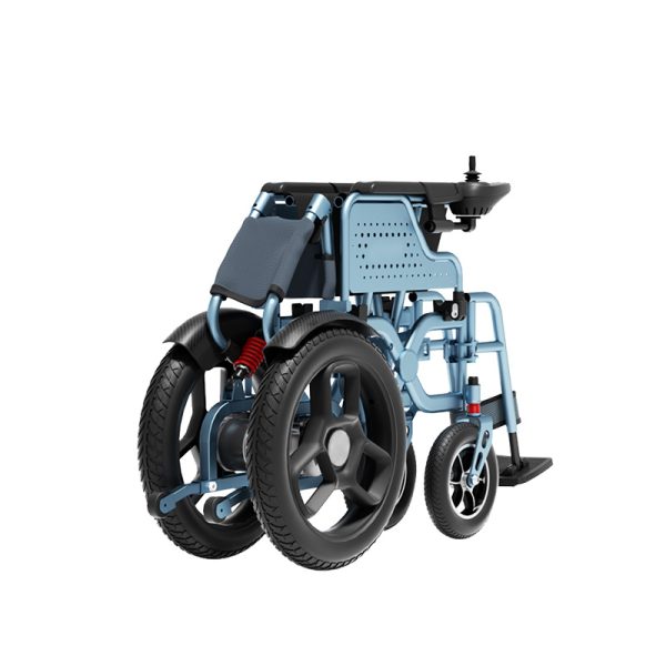 02 Portable Folding Electric Wheelchair with Detachable Footrest