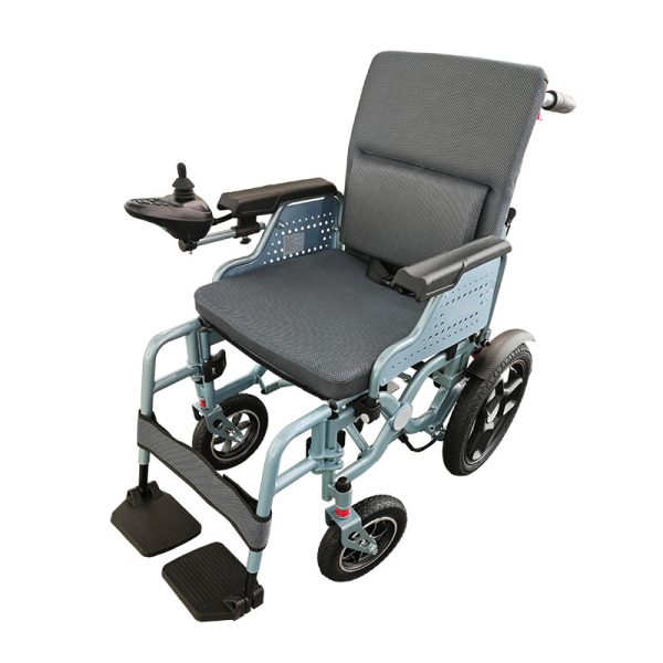 03 Portable Folding Electric Wheelchair with Detachable Footrest