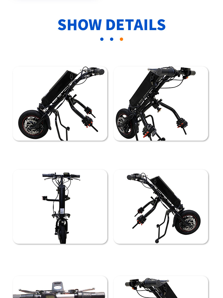 Manual Wheelchair Handcycle Attachment, Universal 18–33mm Fit