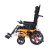 04 Foldable Electric Wheelchair with Adjustable Backrest & Flip-Up Armrest