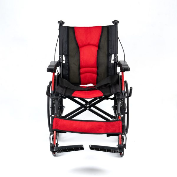 04 Lightweight Manual Folding Travel Wheelchair YSM2012|Two-tone Aluminum Alloy Frame|Comfortable and Breathable Design