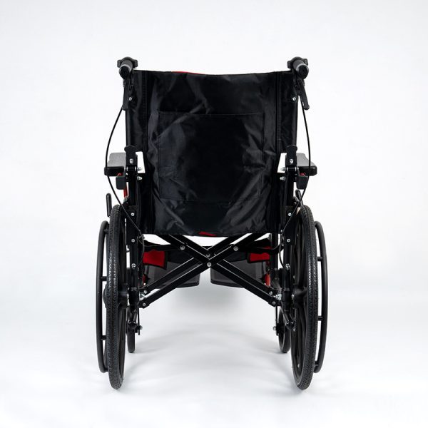 05 Lightweight Manual Folding Travel Wheelchair YSM2012|Two-tone Aluminum Alloy Frame|Comfortable and Breathable Design