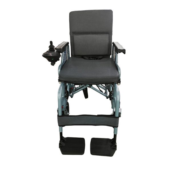 05 Portable Folding Electric Wheelchair with Detachable Footrest