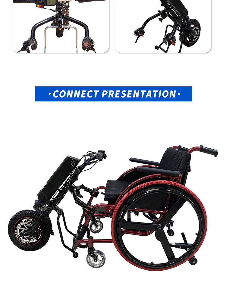 Manual Wheelchair Handcycle Attachment, Universal 18–33mm Fit
