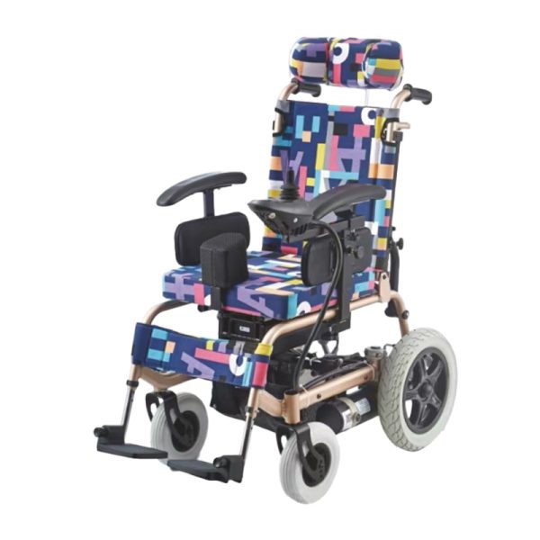05 Children Electric Wheelchair | Foldable Lightweight Aluminum Frame