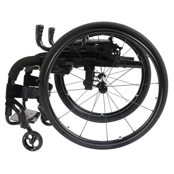 1 Lightweight Sports Wheelchair with Quick Release Wheels, Foldable