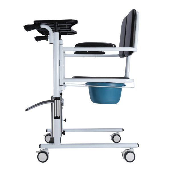 Lifting Transfer Wheelchair | Waterproof Height Adjustable Chair for Home