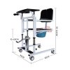 Lifting Transfer Wheelchair | Waterproof Height Adjustable Chair for Home