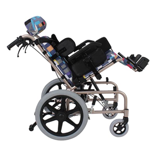 5 Lightweight Childrens Wheelchair with Foldable Design, Adjustable Back Angle