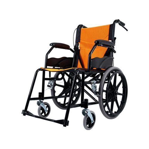 Carbon Steel Lightweight Wheelchair with PU Integral Wheels