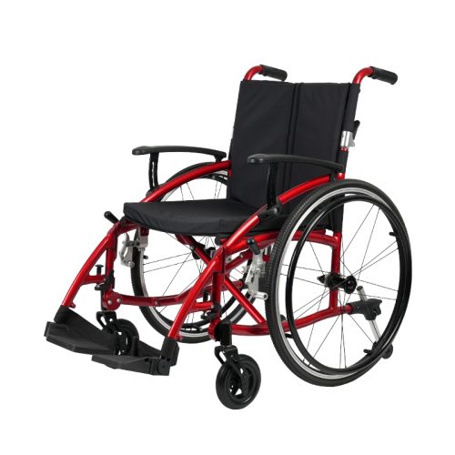 Foldable Aluminum Manual Wheelchair with Quick Release Wheels