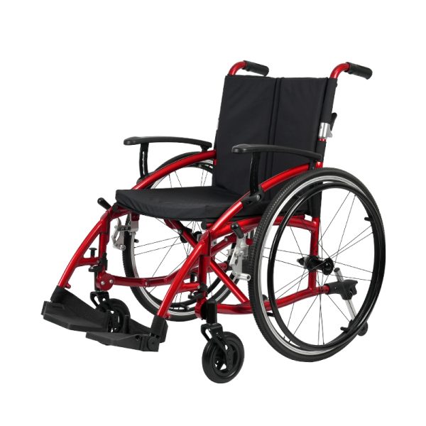 Foldable Aluminum Manual Wheelchair with Quick Release Wheels