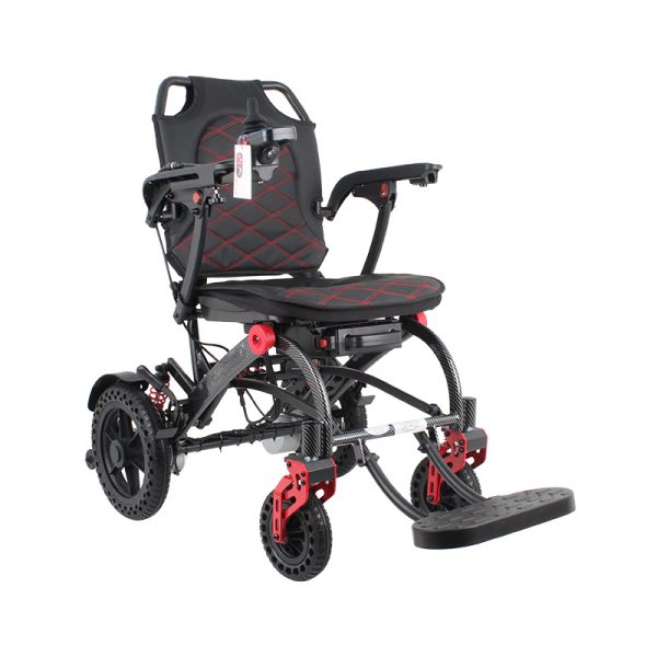 Lightweight Electric Wheelchair with Brushless Motor and Flip-Up Armrests