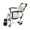 02 3-in-1 Folding Wheelchair with Commode & Shower Function, Adjustable Armrests