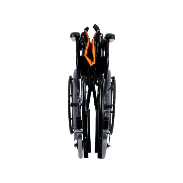 02 Carbon Steel Lightweight Wheelchair with PU Integral Wheels