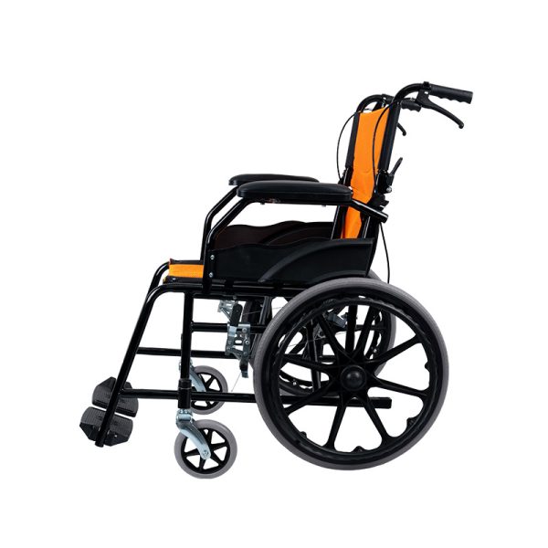 03 Carbon Steel Lightweight Wheelchair with PU Integral Wheels