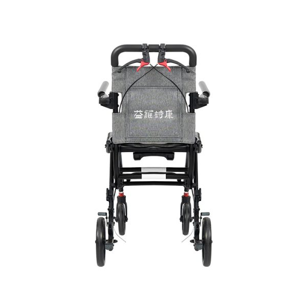 03 Lightweight Foldable Carbon Steel Wheelchair with Hand Brakes