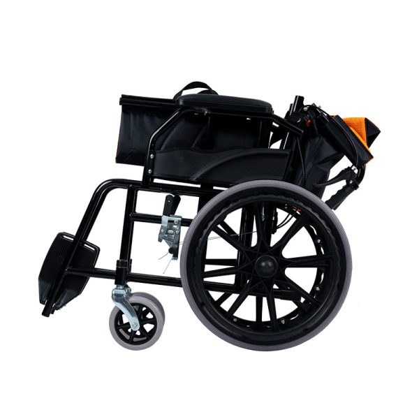 04 Carbon Steel Lightweight Wheelchair with PU Integral Wheels