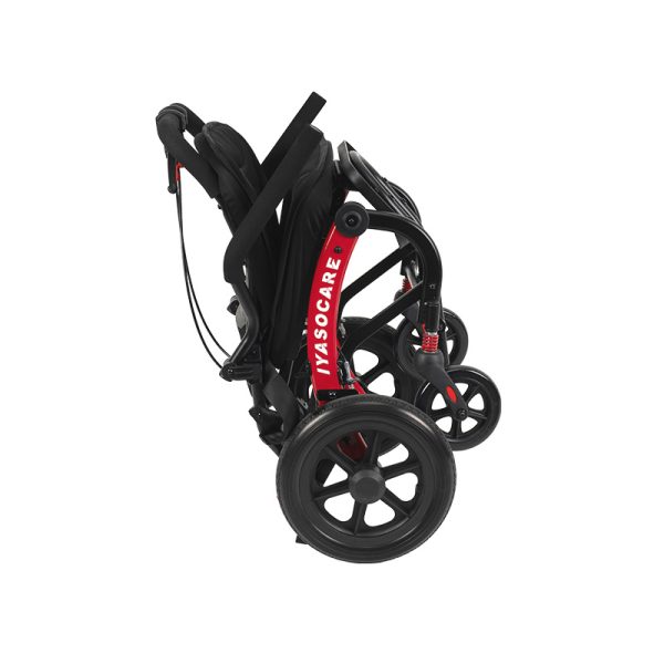 05 Lightweight Aluminum Manual Wheelchair with Foldable Frame and Travel Handle