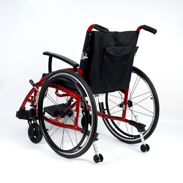 Foldable Aluminum Manual Wheelchair with Quick Release Wheels