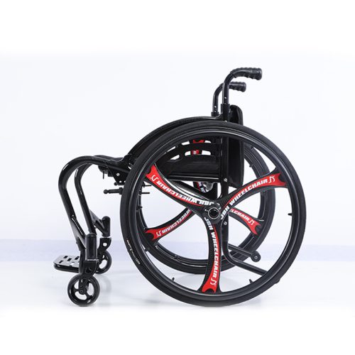 Lightweight Carbon Fiber Sport Wheelchair with Anti-Tip Wheels