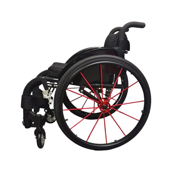 Ergonomic Sport Wheelchair with Mesh Cushion and Durable Aluminum Frame