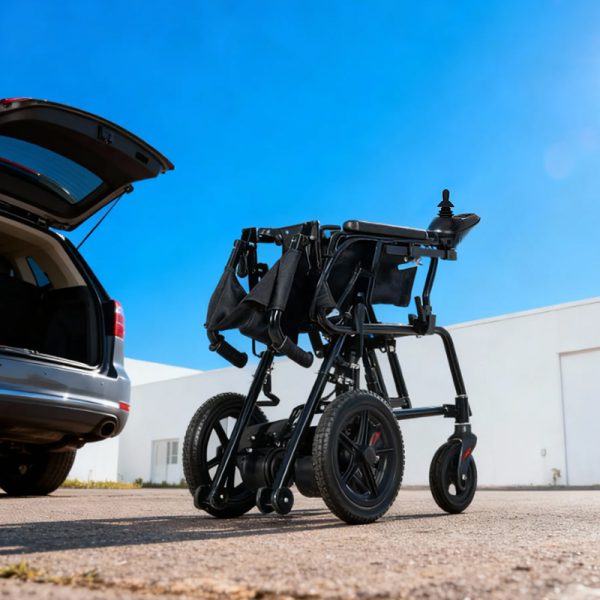 Dual-Motor Folding Electric Wheelchair | Heavy-Duty 100kg Mobility Aid