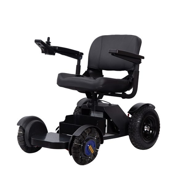 01 Electric Wheelchair YSE149 with Flying Wing Suspension & Leather Seat