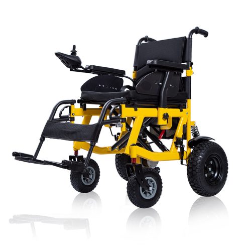 Steel Frame Folding Electric Wheelchair YSE126 – 100kg Load, 15KM Range, 250W Dual Motors