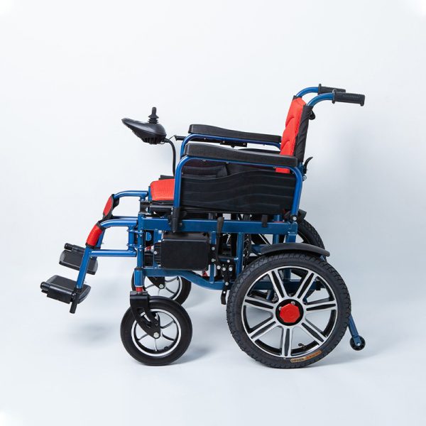 02 Wide Seat Folding Electric Wheelchair YSE131 for Adults, 130kg Load