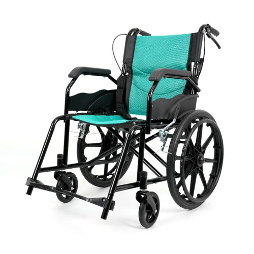 Lightweight Folding Manual Wheelchair YSM2011 with Steel Frame & PU Wheels