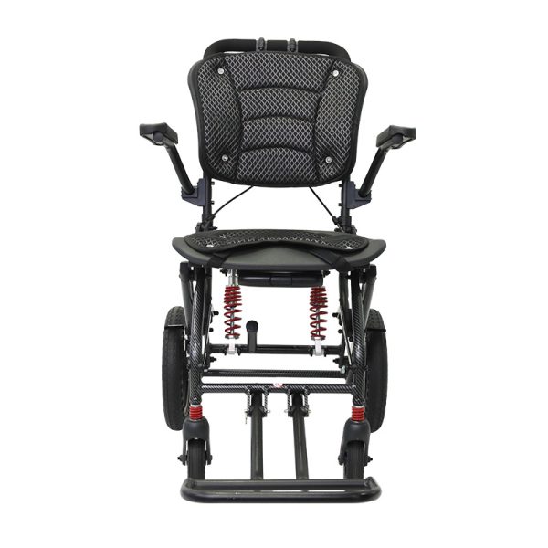 02 Lightweight Aluminum Folding Wheelchair YSM2026 with Shock Absorbers