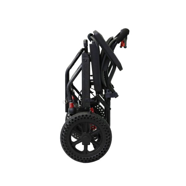 03 Lightweight Aluminum Folding Wheelchair YSM2026 with Shock Absorbers