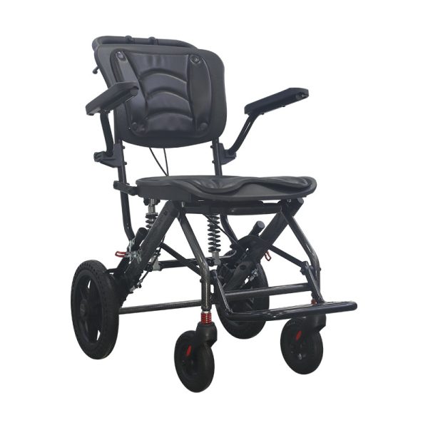 05 Lightweight Aluminum Folding Wheelchair YSM2026 with Shock Absorbers
