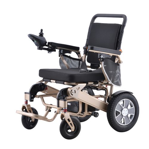 Foldable Electric Wheelchair with Dual Motors & Lithium Battery