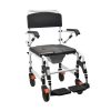 Aluminum Folding Manual Wheelchair YSM2057 with Commode, Lightweight PU Wheels