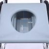 03 Folding Aluminum Commode Wheelchair YSM2058 with PU Wheels