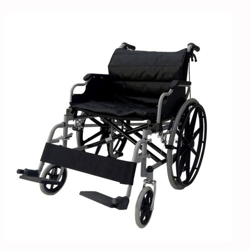 Ergonomic Manual Wheelchair, Carbon Steel Frame & Portable Design