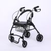 02 Walker YSW7005 Folding Rollator Walker with Seat & Self-Locking Brakes
