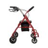 03 Walker YSW7005 Folding Rollator Walker with Seat & Self-Locking Brakes
