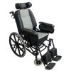 Heavy Duty Manual Wheelchair YSM2059 with Adjustable Seat, Backrest & Headrest